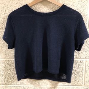 Navy Crop Top